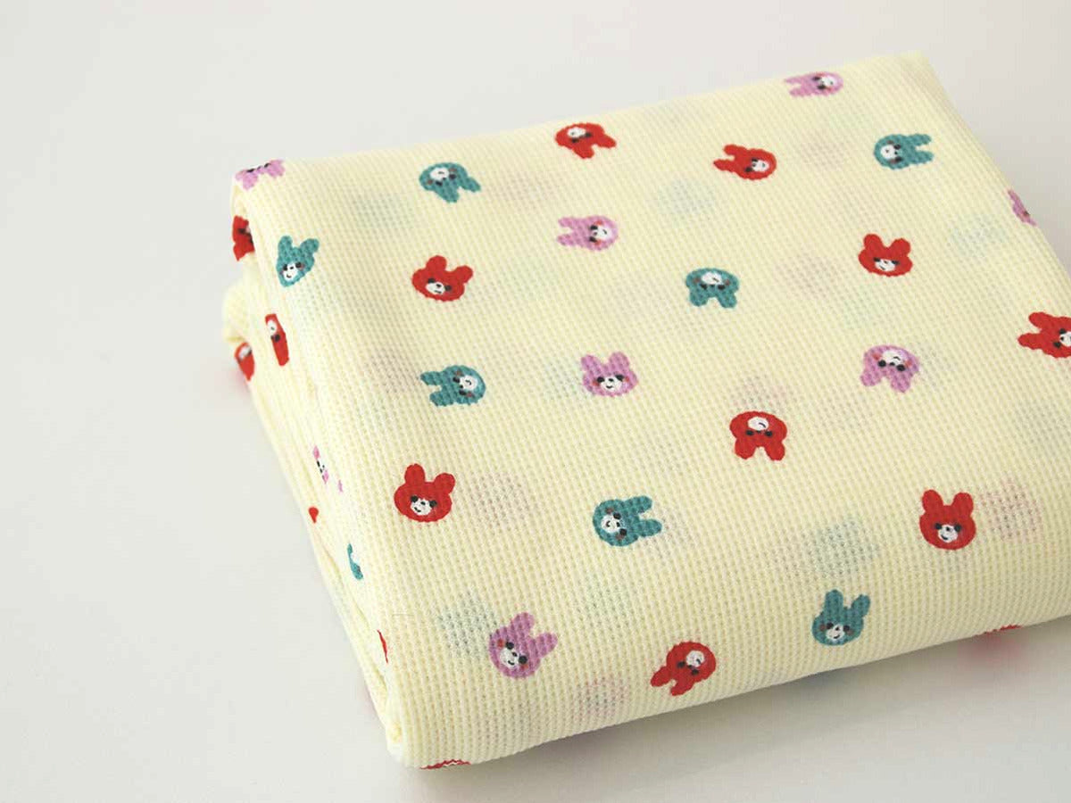 Summer Cotton Waffle Spandex fabric [Jelly Rabbit]