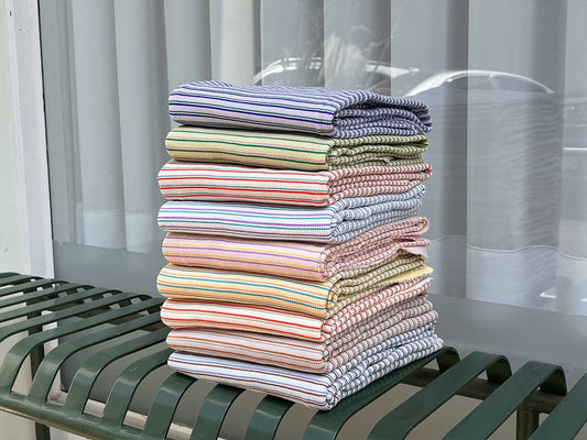 Summer Cotton Waffle Spandex fabric [2Stripe]