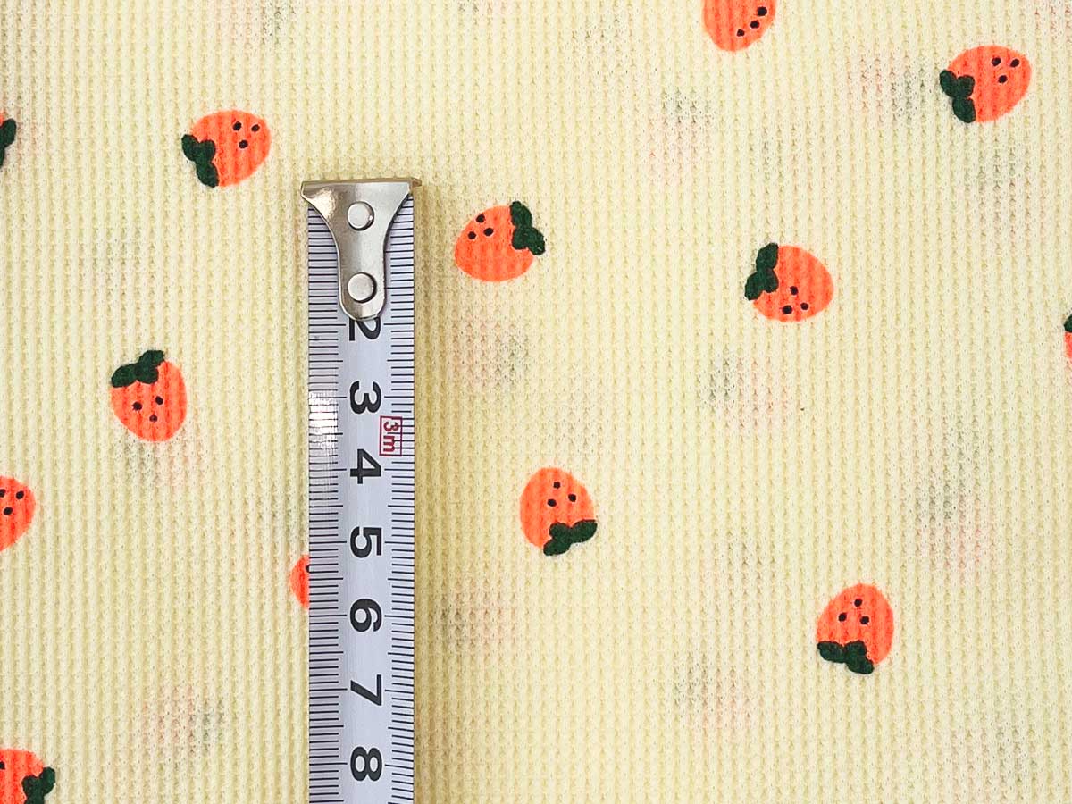 Summer Cotton Waffle Spandex fabric [Fluorescent strawberry]